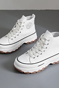 Y2K Grunge White Canvas Shoes - Retro 90s Fashion, Summer Outfits, and Hip Hop Style