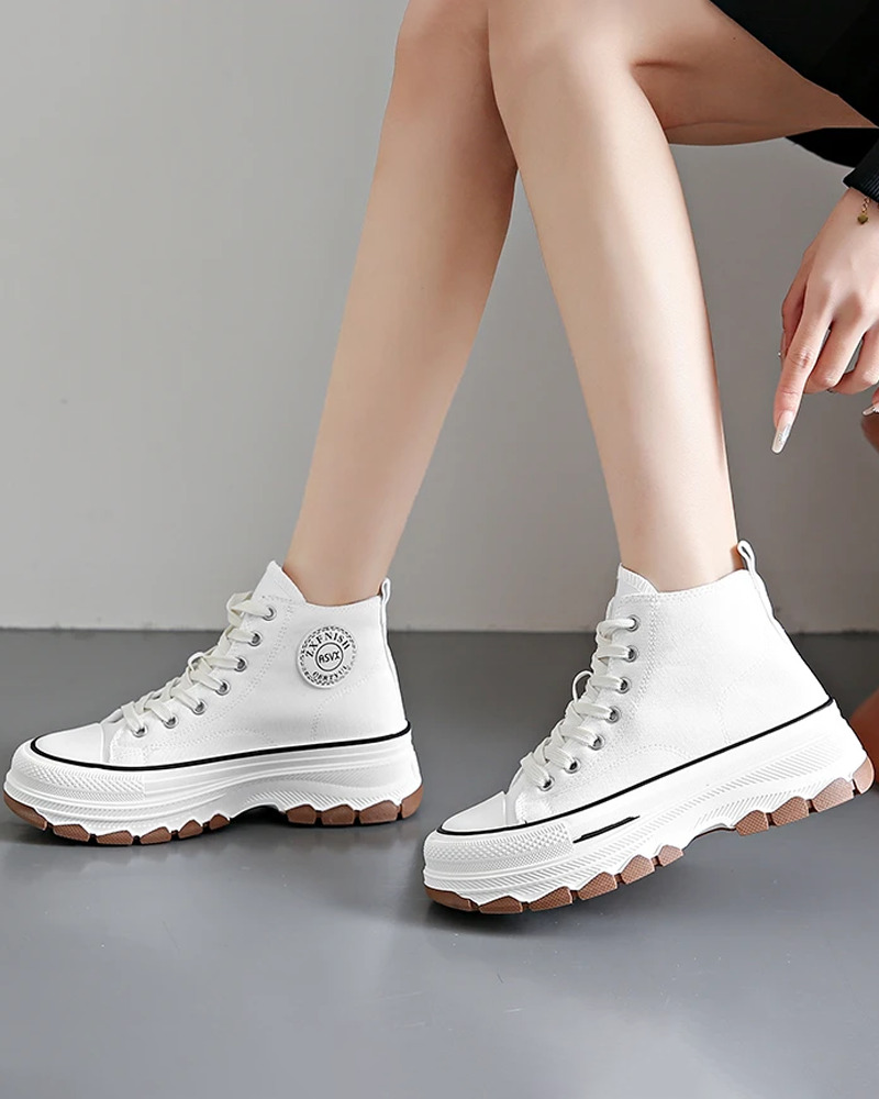 Y2K Grunge White Canvas Shoes - Retro 90s Fashion, Summer Outfits, and Hip Hop Style