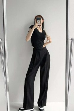 Y2K Grunge Wide-Leg Pants - Retro 90s Summer Outfit, Perfect for Y2K Party & Club Looks