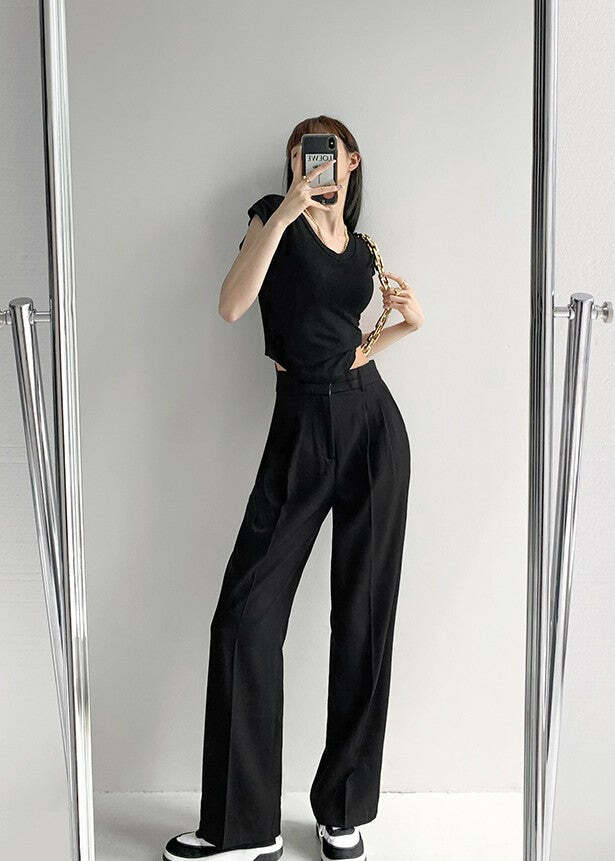 Y2K Grunge Wide-Leg Pants - Retro 90s Summer Outfit, Perfect for Y2K Party & Club Looks