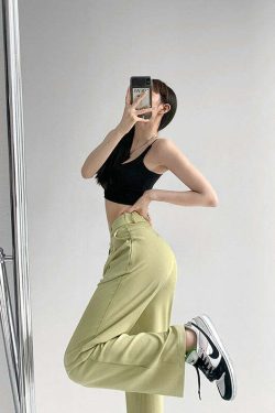 Y2K Grunge Wide-Leg Pants - Retro 90s Summer Outfit, Perfect for Y2K Party & Club Looks