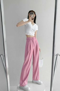Y2K Grunge Wide-Leg Pants - Retro 90s Summer Outfit, Perfect for Y2K Party & Club Looks