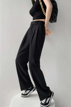 Y2K Grunge Wide-Leg Pants - Retro 90s Summer Outfit, Perfect for Y2K Party & Club Looks