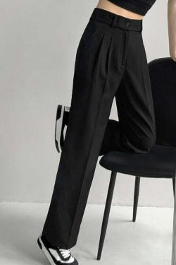 Y2K Grunge Wide-Leg Pants - Retro 90s Summer Outfit, Perfect for Y2K Party & Club Looks