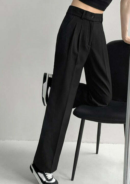 Y2K Grunge Wide-Leg Pants - Retro 90s Summer Outfit, Perfect for Y2K Party & Club Looks