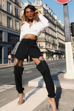 Y2K Grunge Wide Leg Drawstring Pants - Retro 90s Summer Outfit, Pastel Goth, Hip Hop Fashion