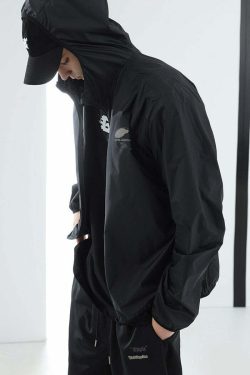 Y2K Grunge Windbreaker Jacket - Retro 90s Summer Fashion, UPF50+ Protection, BJHG Core