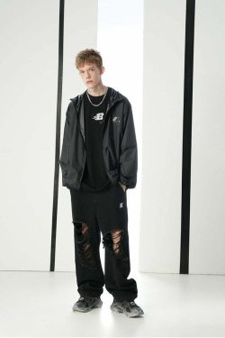 Y2K Grunge Windbreaker Jacket - Retro 90s Summer Fashion, UPF50+ Protection, BJHG Core