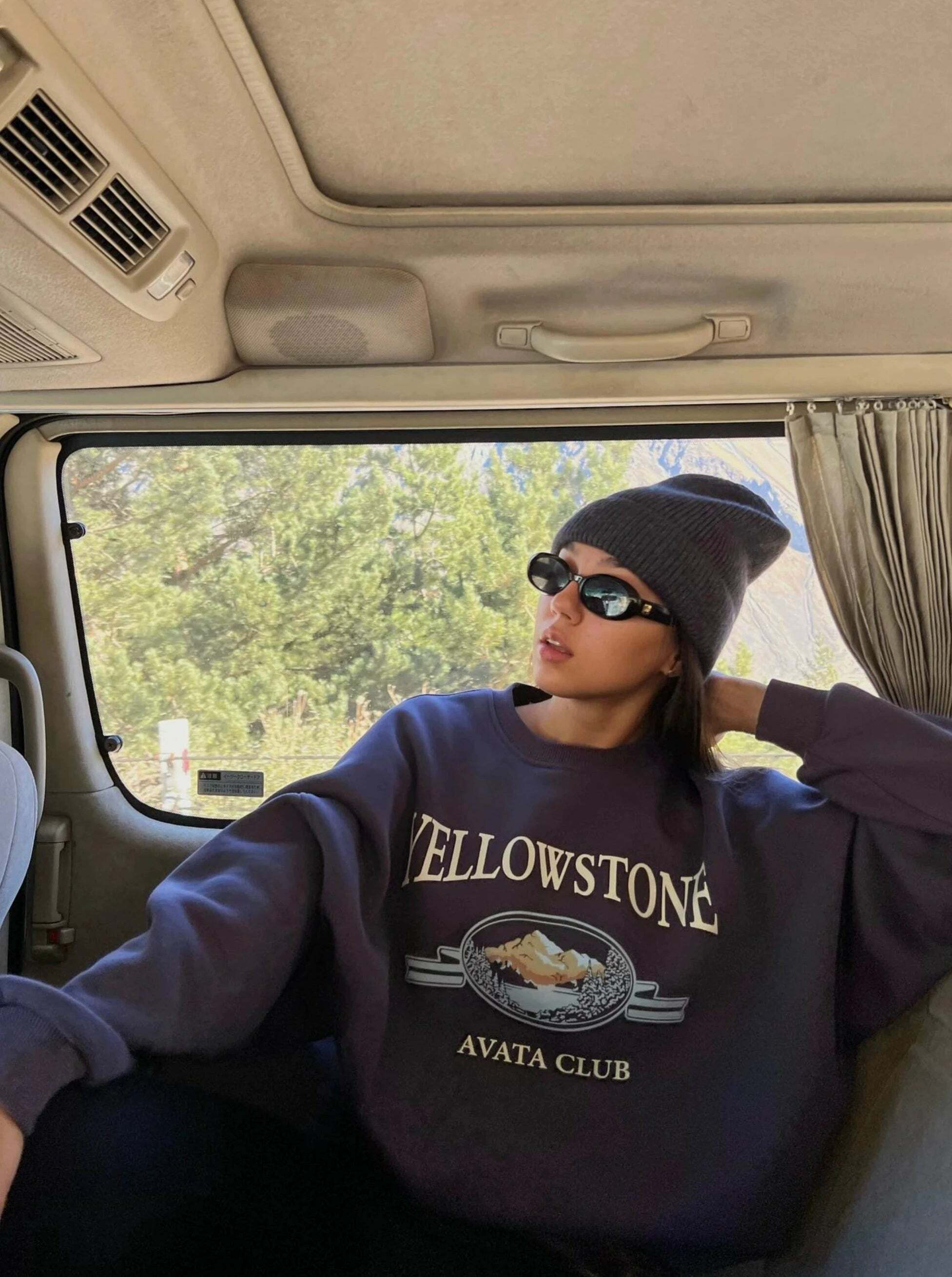 Y2K Grunge Yellowstone Sweatshirt - Retro 90s Fashion, Summer Outfits, and Pastel Goth Style