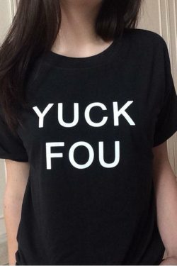 Y2K Grunge Yuck Fou Shirt - Retro 90s Fashion, Summer Y2K Outfits, Gothic Y2K Style