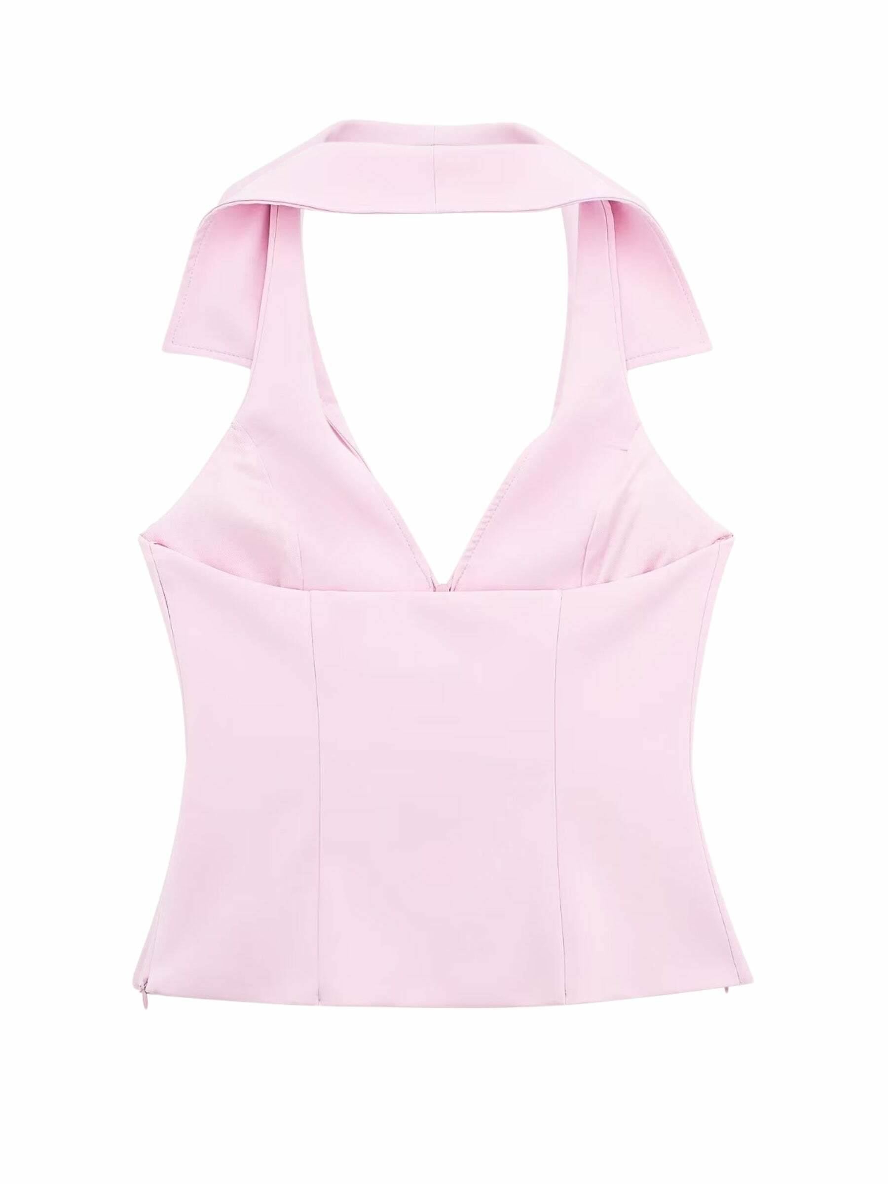 Y2K Halter Top & Mini Skirt Set - 90s Grunge, Retro Summer, Pastel Goth, Club & Party Outfits