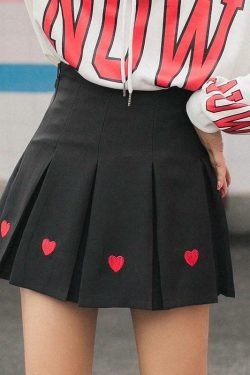 Y2K Heart-Linked Mini Skirts - Retro 90s Grunge, Summer Outfits, and Pastel Goth Fashion