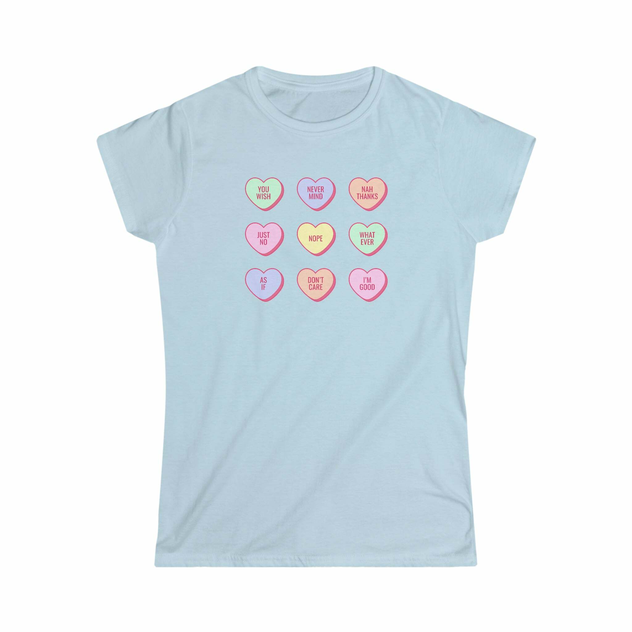 Y2K Heart Candy T-Shirt - Retro 90s Grunge, Pastel Goth, Summer Y2K Outfits for Women