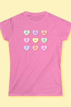 Y2K Heart Candy T-Shirt - Retro 90s Grunge, Pastel Goth, Summer Y2K Outfits for Women
