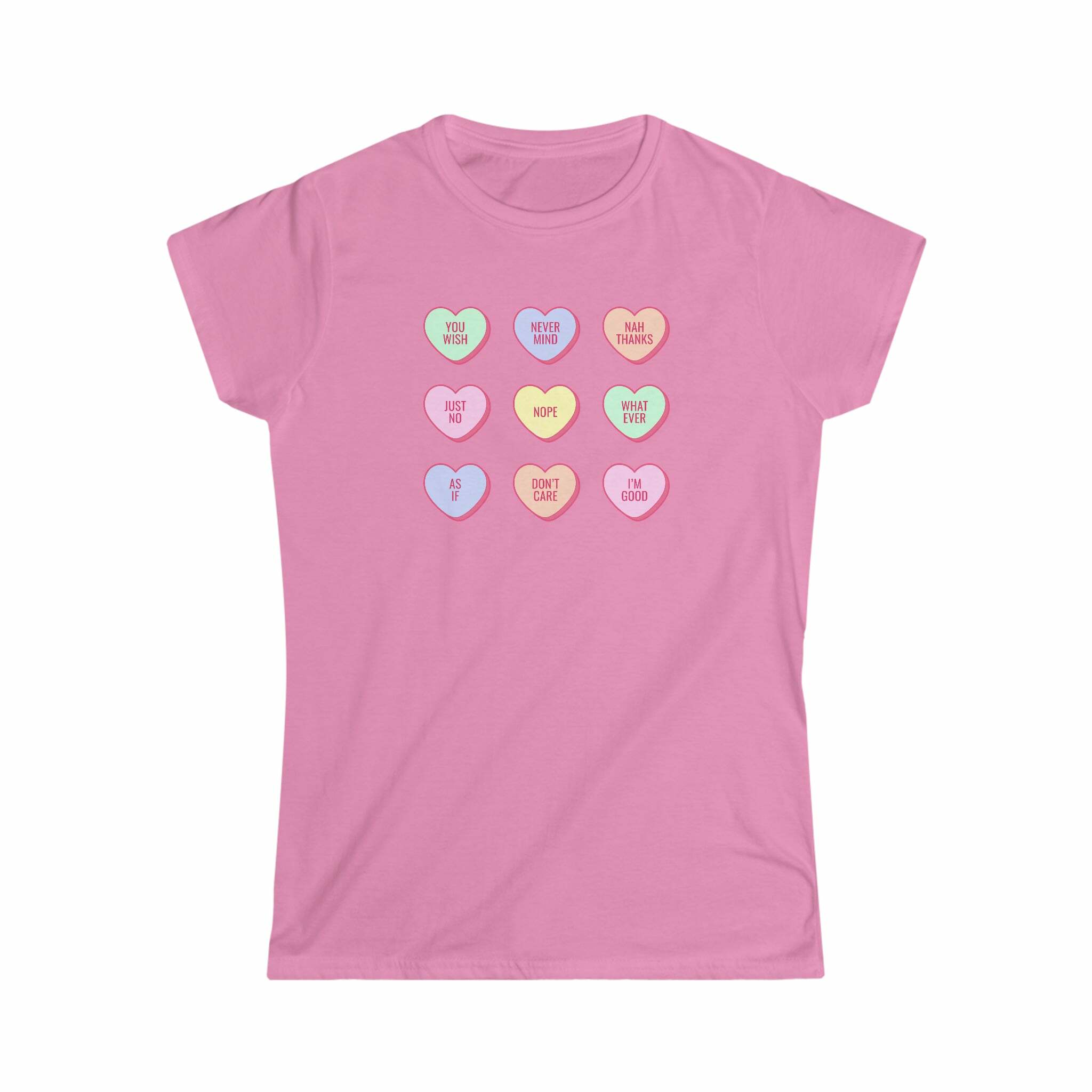 Y2K Heart Candy T-Shirt - Retro 90s Grunge, Pastel Goth, Summer Y2K Outfits for Women