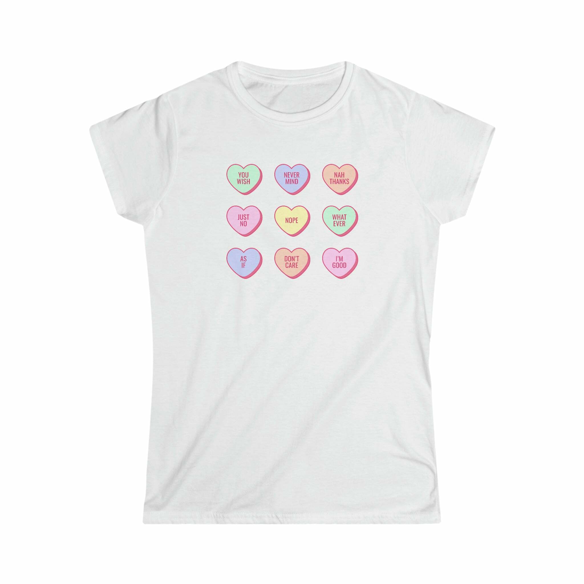 Y2K Heart Candy T-Shirt - Retro 90s Grunge, Pastel Goth, Summer Y2K Outfits for Women