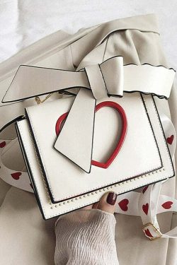 Y2K Heart Hollow Out Crossbody Bag - Retro 90s Grunge, Y2K Summer, Party & Club Outfits