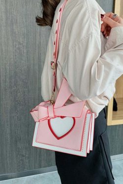 Y2K Heart Hollow Out Crossbody Bag - Retro 90s Grunge, Y2K Summer, Party & Club Outfits