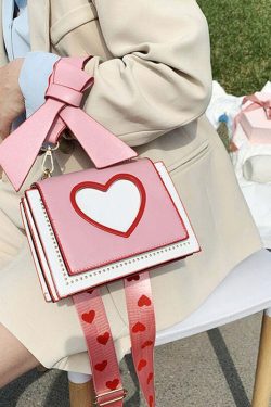 Y2K Heart Hollow Out Crossbody Bag - Retro 90s Grunge, Y2K Summer, Party & Club Outfits