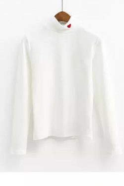 Y2K Heart Turtleneck Top - Retro 90s Grunge, Summer Y2K Outfits, Pastel Goth Fashion