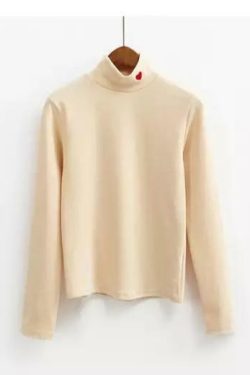 Y2K Heart Turtleneck Top - Retro 90s Grunge, Summer Y2K Outfits, Pastel Goth Fashion