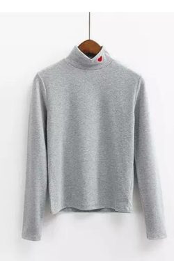 Y2K Heart Turtleneck Top - Retro 90s Grunge, Summer Y2K Outfits, Pastel Goth Fashion