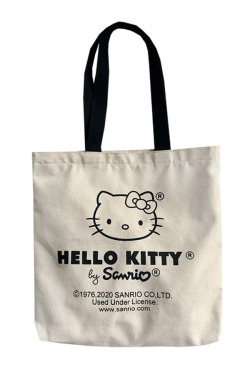 Y2K Hello Kitty Canvas Tote Bag - Perfect for 90s Grunge, Retro, and Summer Y2K Outfits