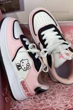 Y2K Hello Kitty Sneakers - Retro 90s Grunge, Pastel Goth, and Summer Y2K Fashion
