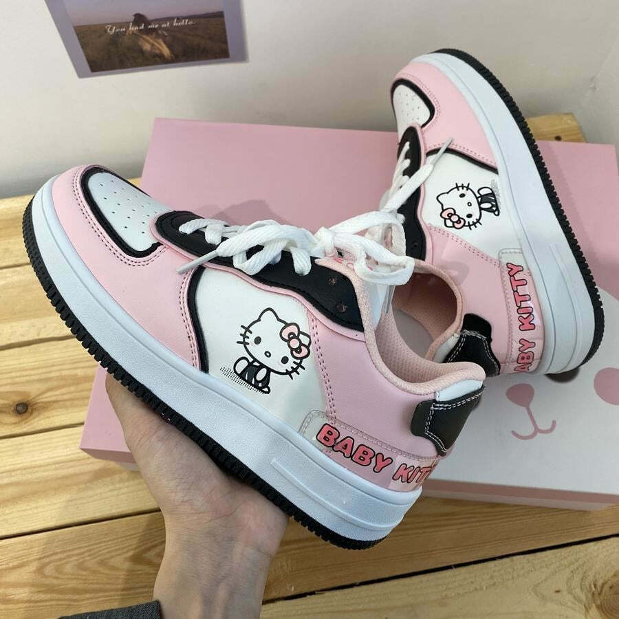 Y2K Hello Kitty Sneakers - Retro 90s Grunge, Pastel Goth, and Summer Y2K Fashion