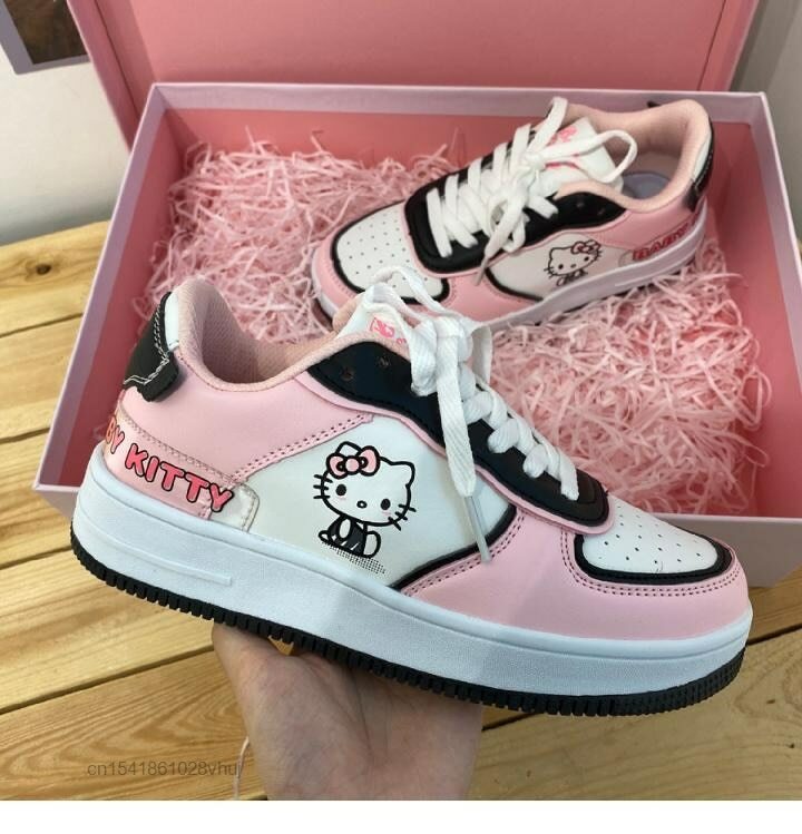 Y2K Hello Kitty Sneakers - Retro 90s Grunge, Pastel Goth, and Summer Y2K Fashion
