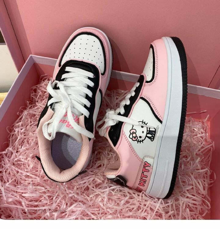 Y2K Hello Kitty Sneakers - Retro 90s Grunge, Pastel Goth, and Summer Y2K Fashion