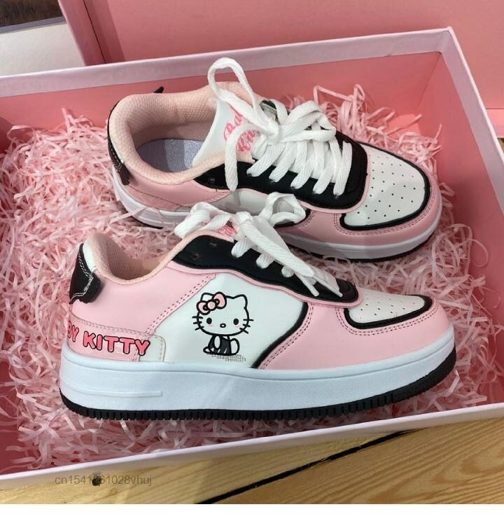 Y2K Hello Kitty Sneakers - Retro 90s Grunge, Pastel Goth, and Summer Y2K Fashion