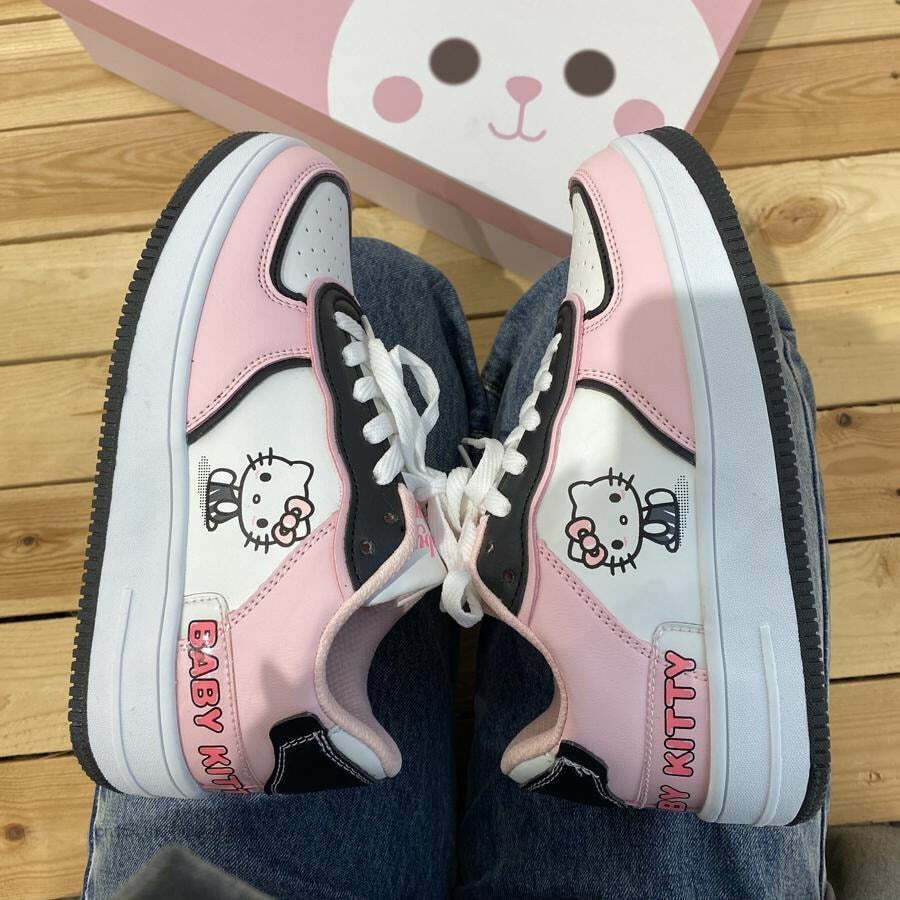 Y2K Hello Kitty Sneakers - Retro 90s Grunge, Pastel Goth, and Summer Y2K Fashion