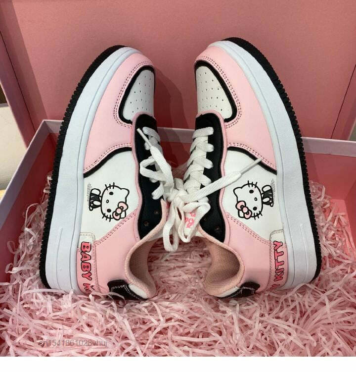 Y2K Hello Kitty Sneakers - Retro 90s Grunge, Pastel Goth, and Summer Y2K Fashion