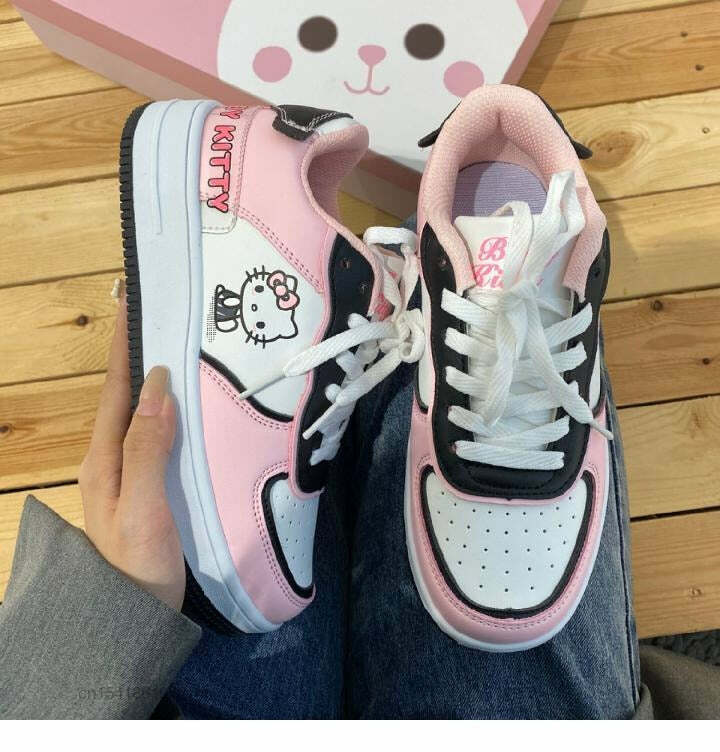 Y2K Hello Kitty Sneakers - Retro 90s Grunge, Pastel Goth, and Summer Y2K Fashion