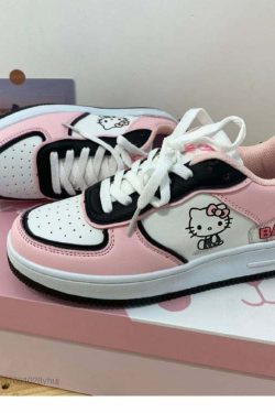 Y2K Hello Kitty Sneakers - Retro 90s Grunge, Pastel Goth, and Summer Y2K Fashion