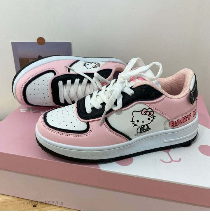 Y2K Hello Kitty Sneakers - Retro 90s Grunge, Pastel Goth, and Summer Y2K Fashion