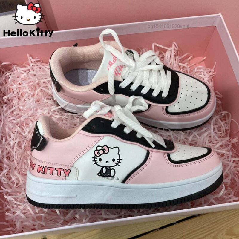 Y2K Hello Kitty Sneakers - Retro 90s Grunge, Pastel Goth, and Summer Y2K Fashion