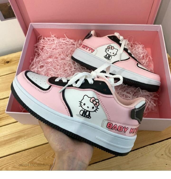 Y2K Hello Kitty Sneakers - Retro 90s Grunge, Pastel Goth, and Summer Y2K Fashion