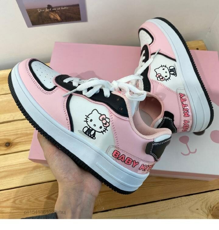 Y2K Hello Kitty Sneakers - Retro 90s Grunge, Pastel Goth, and Summer Y2K Fashion