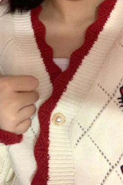 Y2K Hello Kitty Sweater Cardigan - 90s Grunge, Retro, Pastel Goth, Summer Y2K Outfits