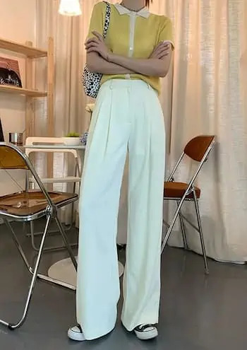 Y2K High-Waist Wide Dress Pants - 90s Grunge, Retro, Summer, Club, and Party Outfits