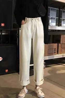 Y2K High-Waist Wide Jeans - 90s Grunge, Retro, Summer, Party, and Club Outfits