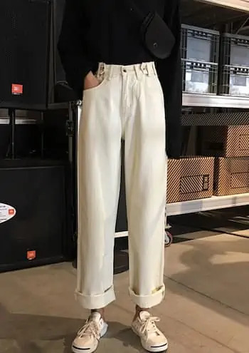 Y2K High-Waist Wide Jeans - 90s Grunge, Retro, Summer, Party, and Club Outfits