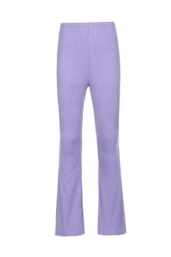 Y2K High Waist Bell Bottom Pants - Retro 90s Grunge, Summer Y2K Outfits, Pastel Goth Fashion