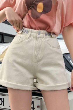 Y2K High Waist Denim Shorts - 90s Grunge, Retro Summer, Y2K Party & Club Outfits