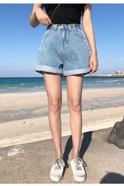 Y2K High Waist Denim Shorts - 90s Grunge, Retro Summer, Y2K Party & Club Outfits
