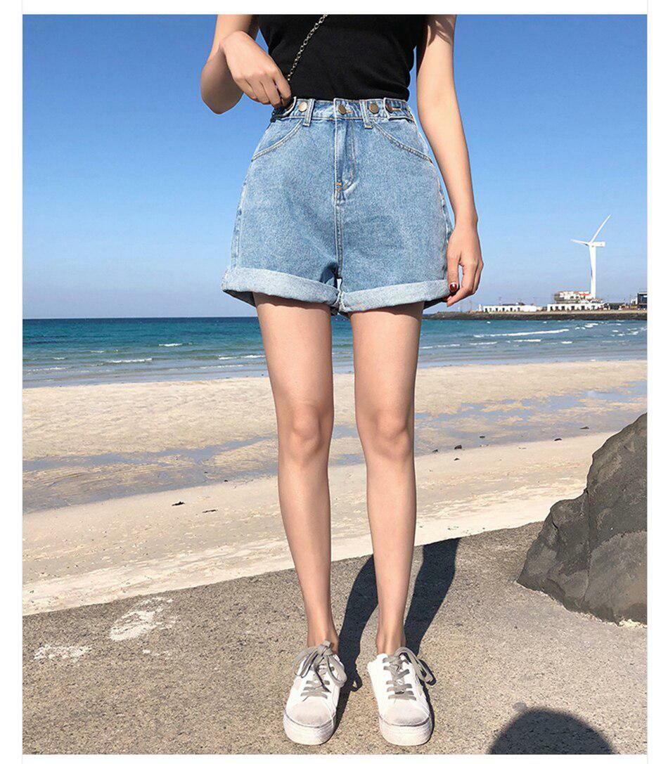 Y2K High Waist Denim Shorts - 90s Grunge, Retro Summer, Y2K Party & Club Outfits