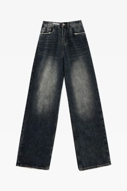 Y2K High Waisted Baggy Jeans - 90s Grunge, Retro Summer, Pastel Goth, Hip Hop Fashion