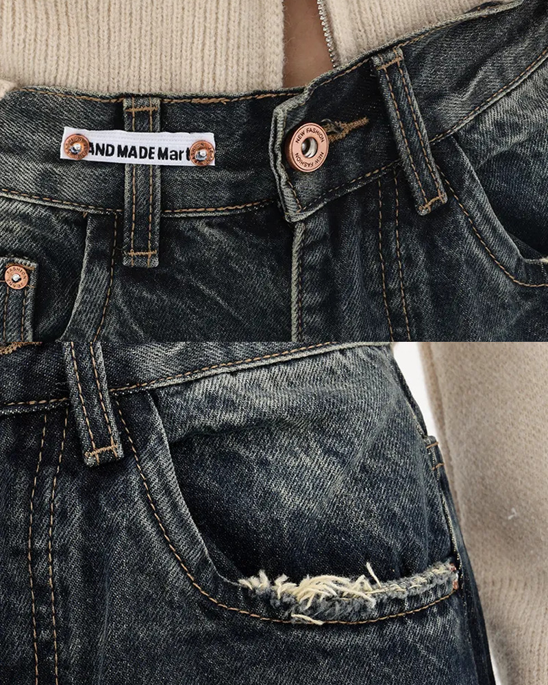 Y2K High Waisted Baggy Jeans - 90s Grunge, Retro Summer, Pastel Goth, Hip Hop Fashion